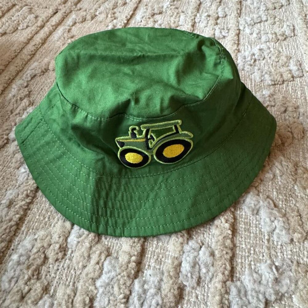 John Deere Toddler Bucket Hat Green Tractor 100% Cotton 2017 Kids Farm
